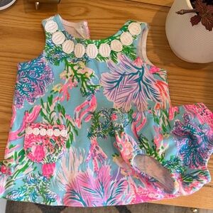 NEVER WORN Lilly Pulitzer Dress and Bloomer Set, 3-6mo